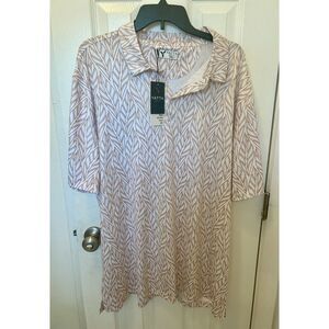 NWT Yatta Golf Polo Men's XXL Gold Leaf White With Gold
